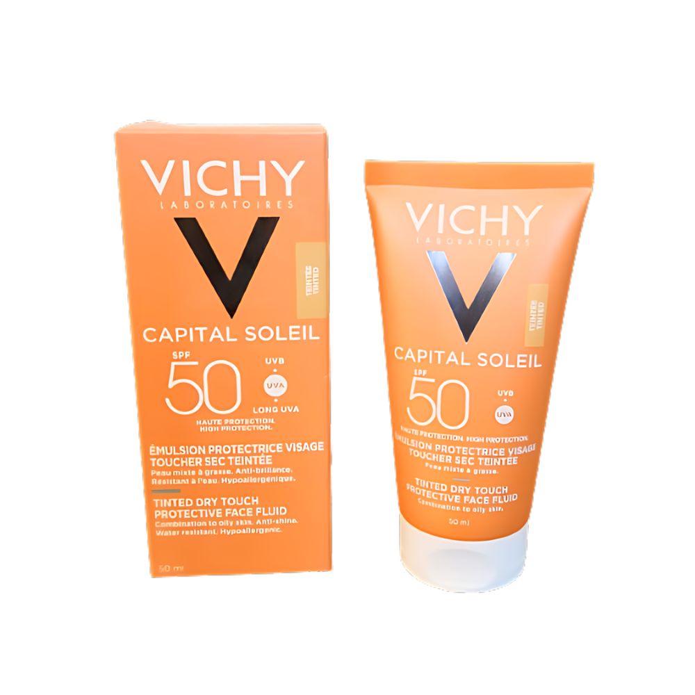 ECRAN Vichy CAPITAL SOLEIL BB Emulsion Toucher Sec Teintée SPF 50 50ml