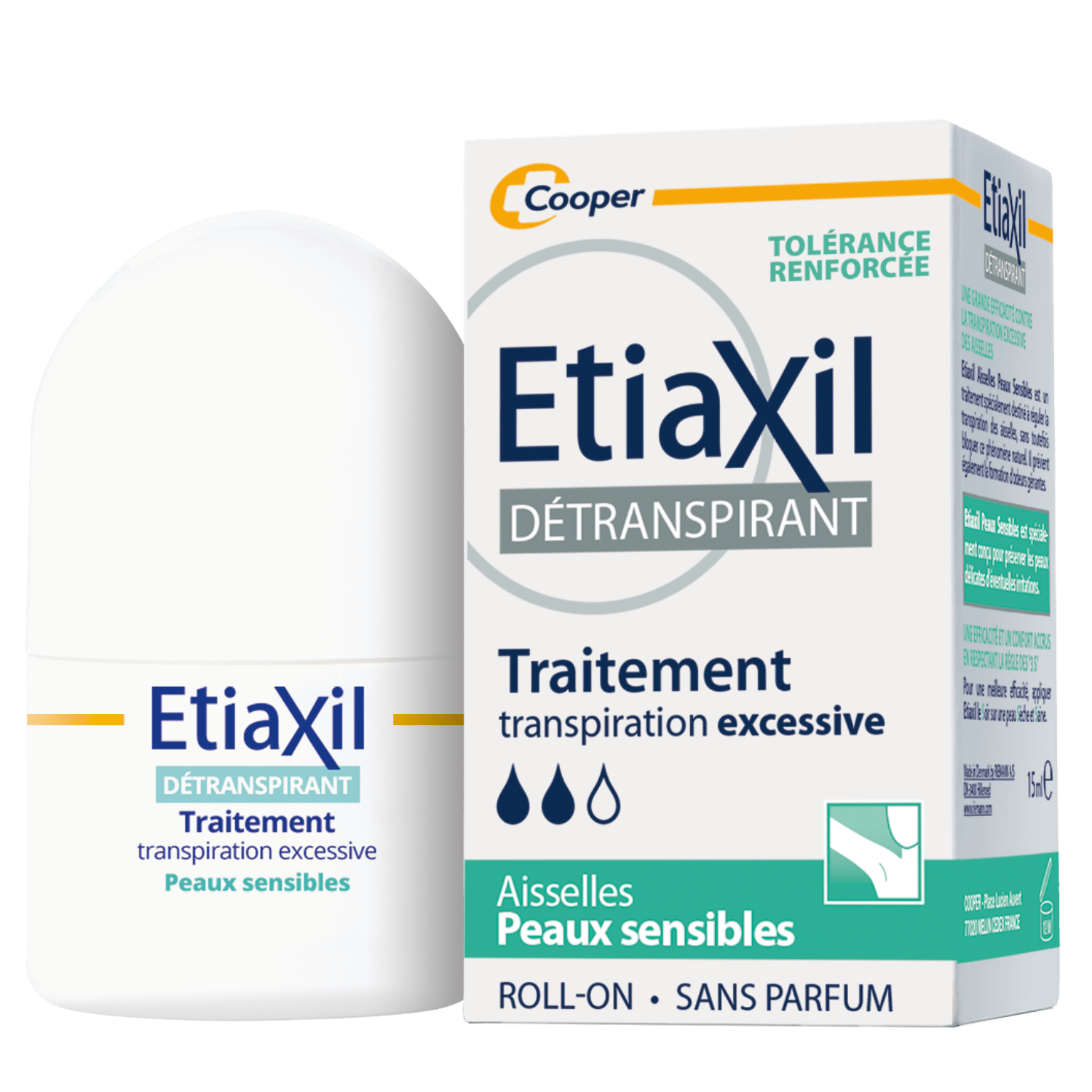 Etiaxil Détranspirant Peaux Sensibles aisselles 15 ml