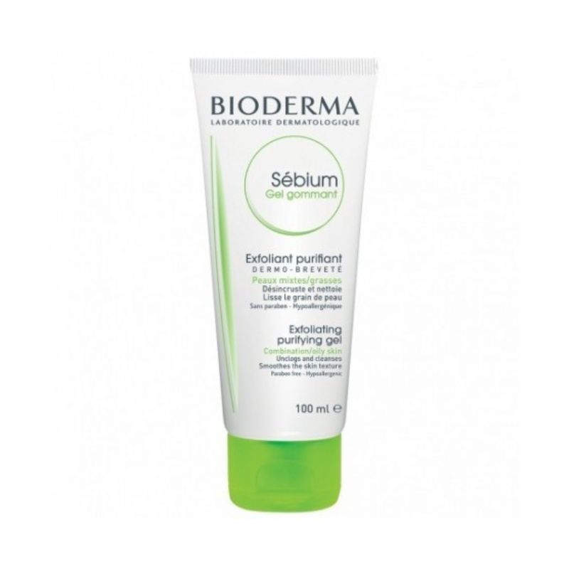 BIODERMA SEBIUM GEL GOMMANT EXFOLIANT PURIFIANT PEAUX MIXTES A GRASSES 100ML