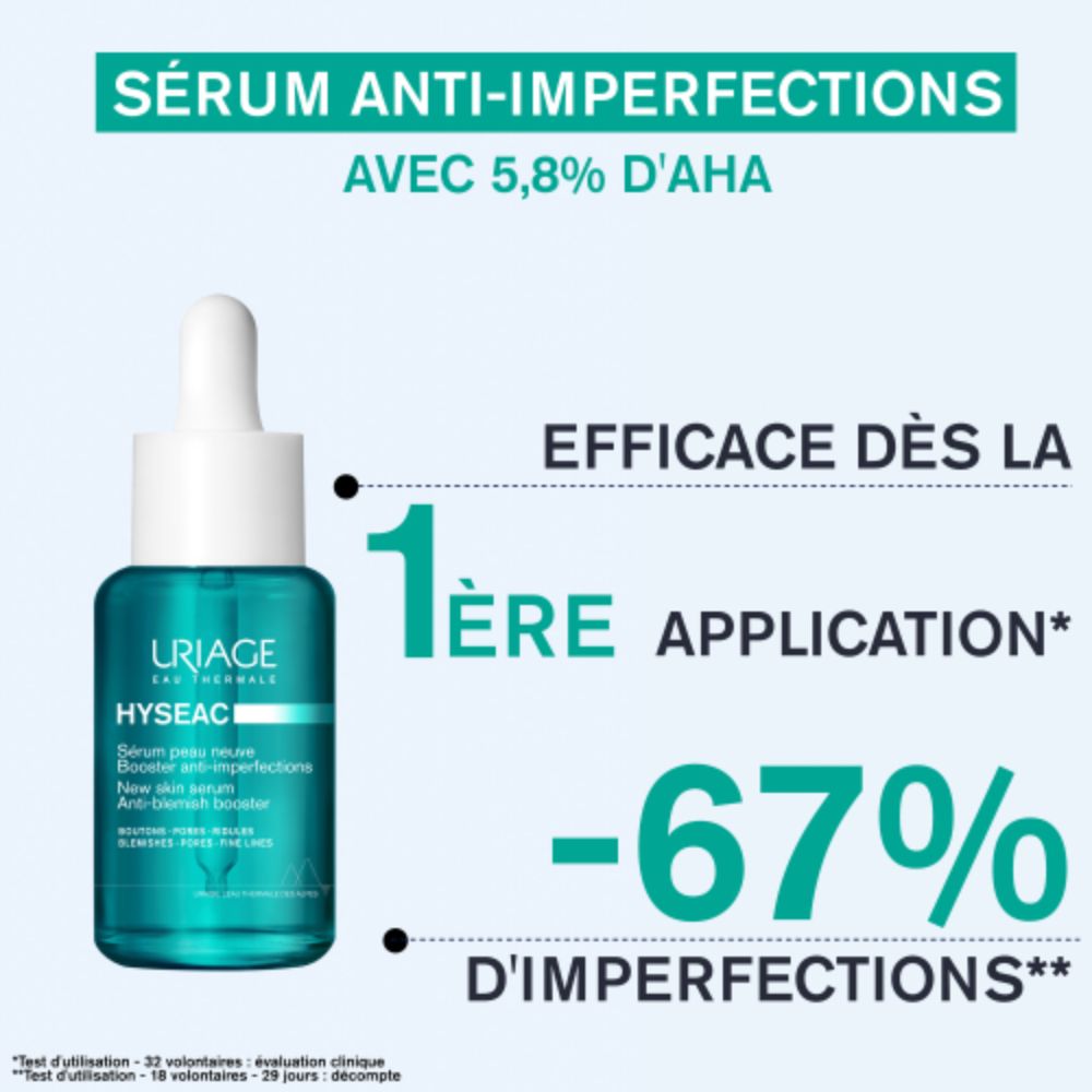Uriage Hyseac Sérum Peau Neuve Booster Anti-Imperfections HYSEAC – 30 ml – Image 3