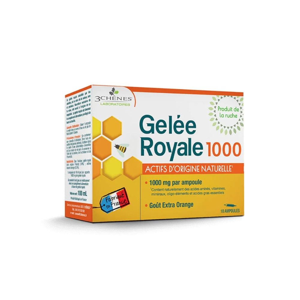 3 CHENES GELEE ROYALE 1000 REGENERANT ET REVITALISANT 10 AMPOULES
