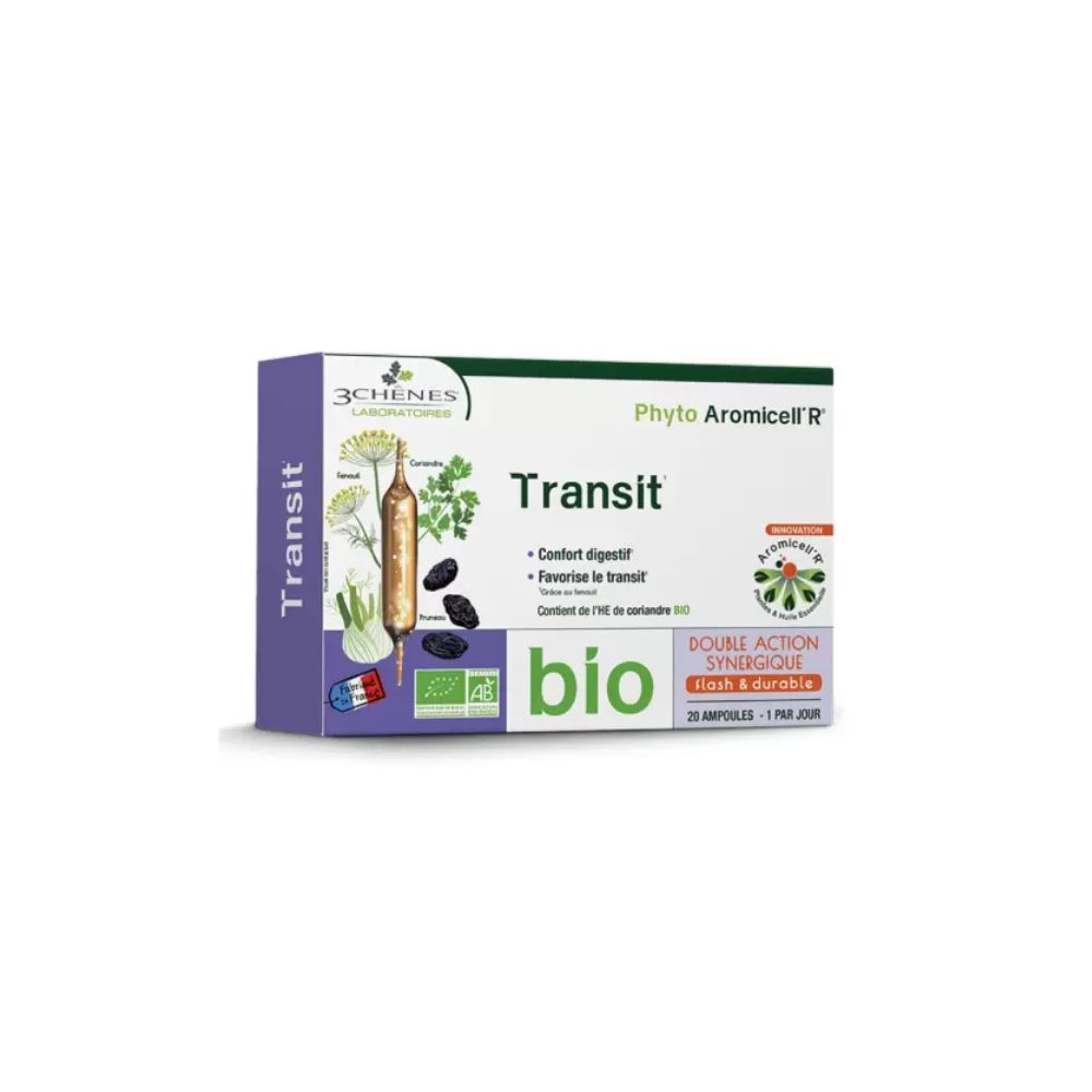 3 CHENES PHYTO AROMICELLR TRANSIT 20 AMPOULES