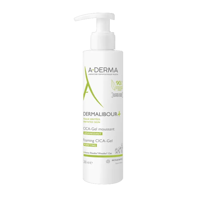 A-DERMA DERMALIBOUR+ CICA GEL MOUSSANT 200 ML