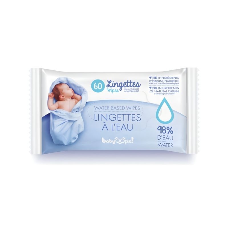 BABYOOPS LINGETTES A L’EAU BT/60