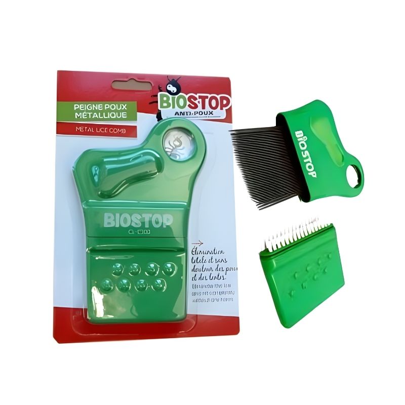 BIOSTOP PEIGNE POUX METALIQUE