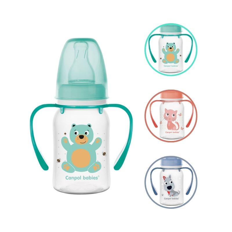 CANPOL BIBERON PLASTIQUE A ANSES TRIFAN 120ML REF 11/823