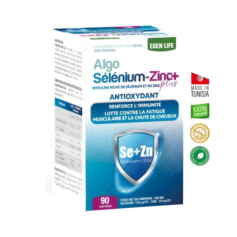EDEN LIFE ALGOSELENIUM-ZINC PLUS BT/90 COMP