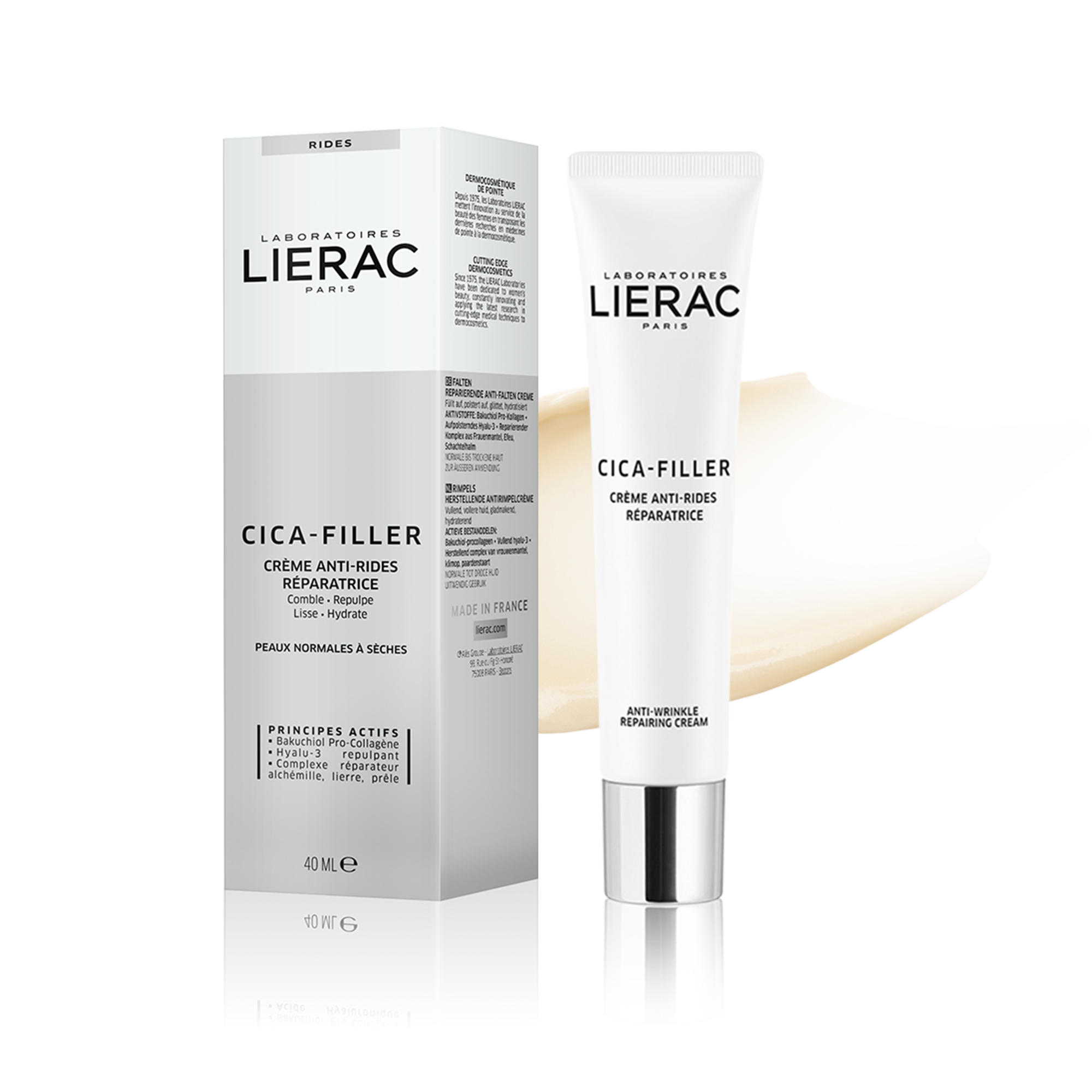 LIERAC CICA FILLER CREME ANTI RIDES REPARATRICE 40ML