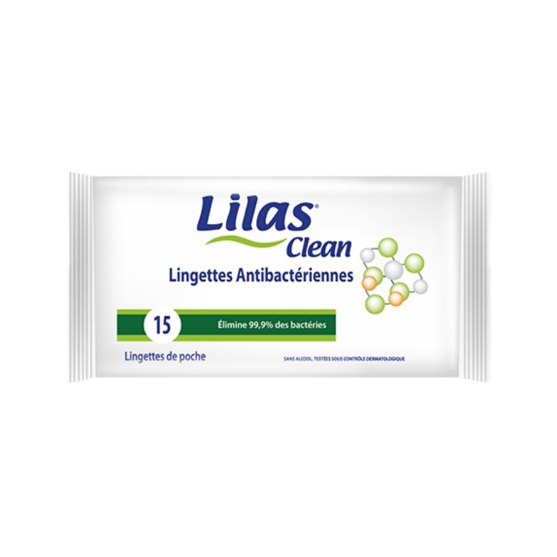 LILAS LINGETTES ANTI-BACTERIENS BT/15