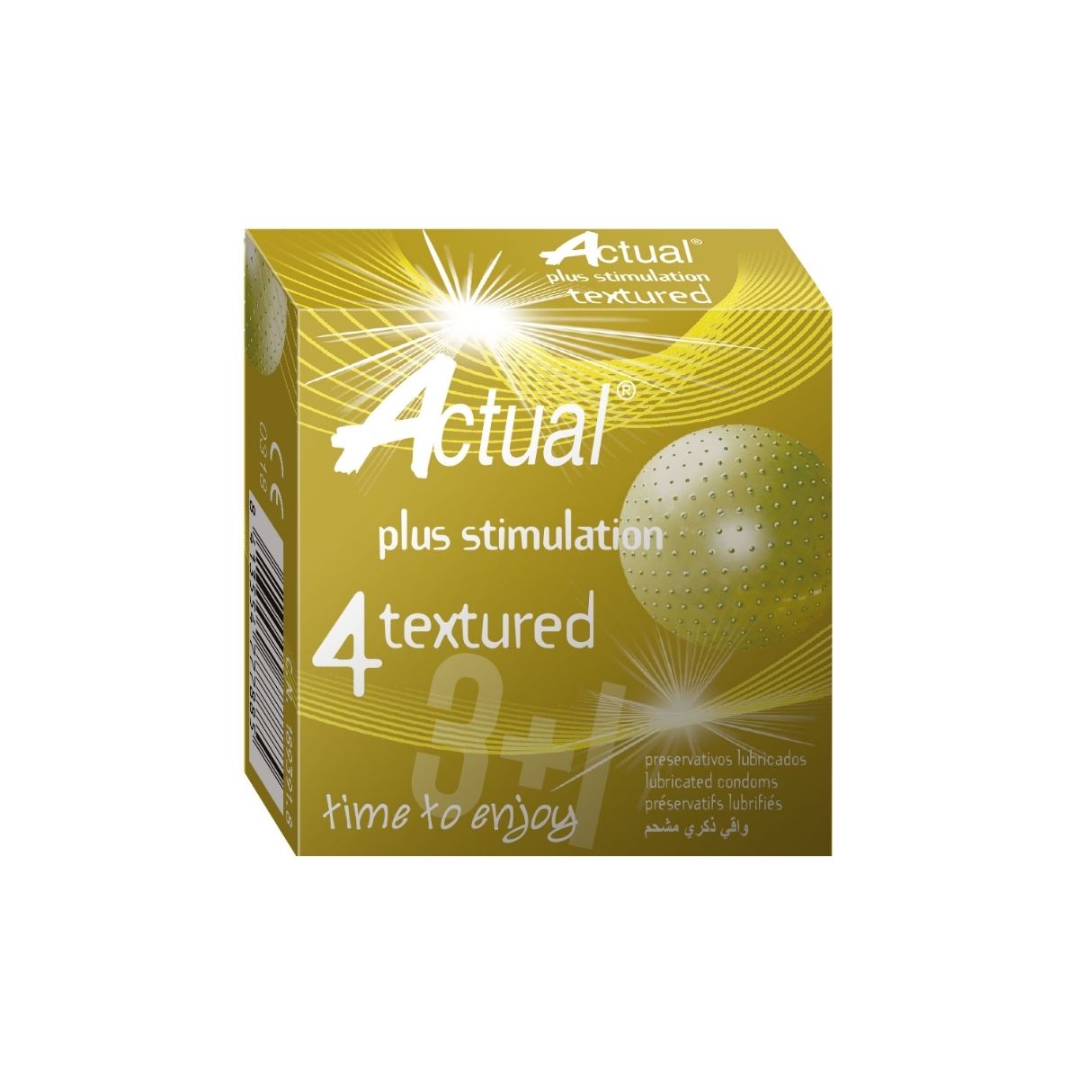 PRESERVATIF ACTUAL TEXTURED BT/4