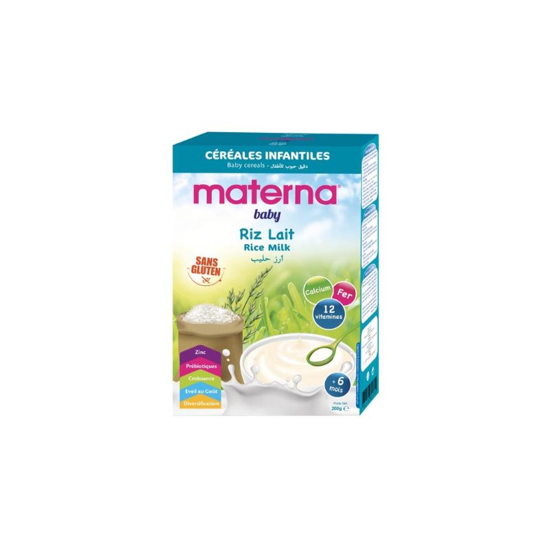 MATERNA FARINE RIZ LAIT 200GR