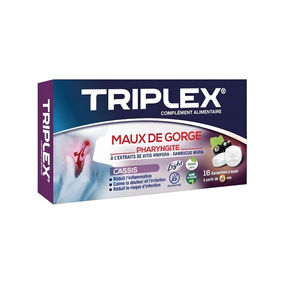 TRIPLEX MAUX DE GORGE CASSIS BT/16
