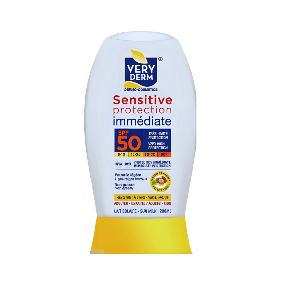 VERYDERM LAIT SOLAIRE SENSITIVE PROTECTION SPF50+ 200ML