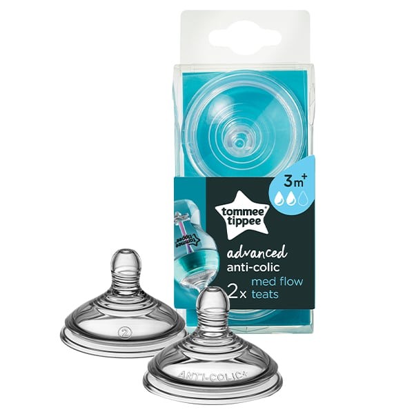 TOMMEE TIPPEE ADVANCED ANTI-COLIQUE 2 TETINES A DEBIT MOYEN 3M+