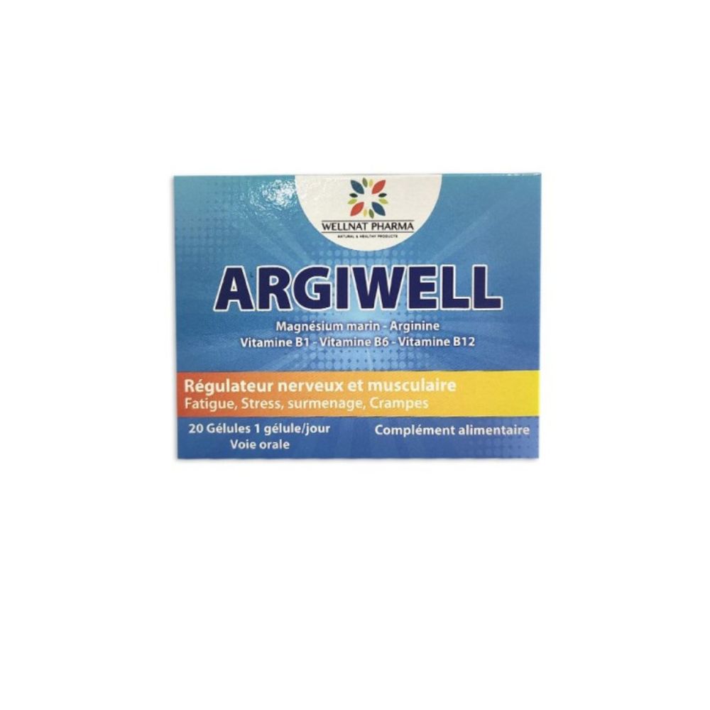 ARGIWELL MAGNÉSIUM MARIN WELLNAT PHARMA 20 gélules