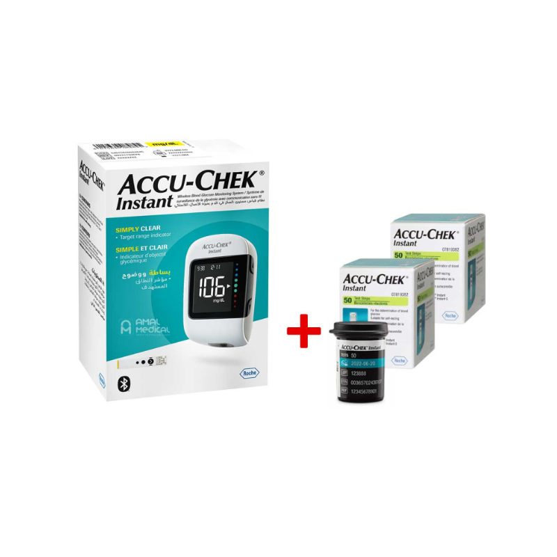 Accuchek Coffret Instant Appareil + 100 bandelettes