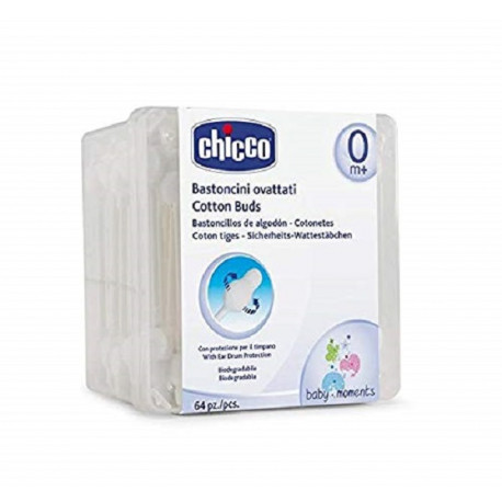 Batonnets Chicco Coton 64 pièces 0+m
