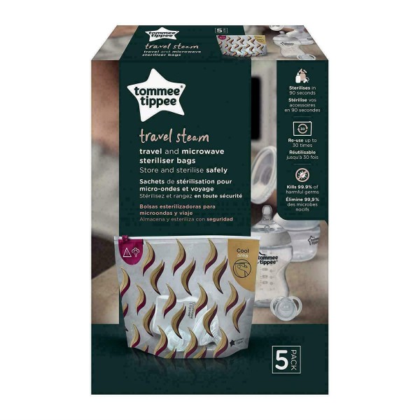 TOMMEE TIPPEE SACS DE STERILISATION VOYAGE *5 SACS
