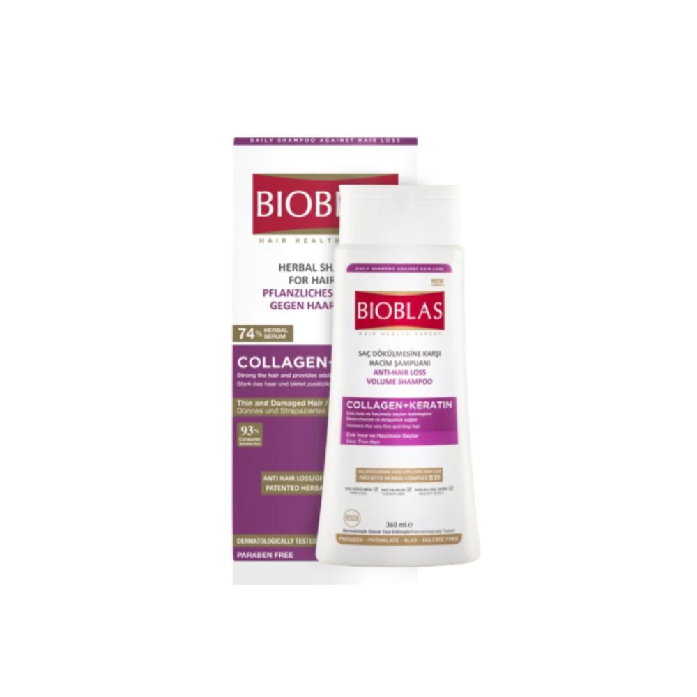 BIOBLAS HERBAL SHAMPOING COLLAGEN+KERATIN 360ML