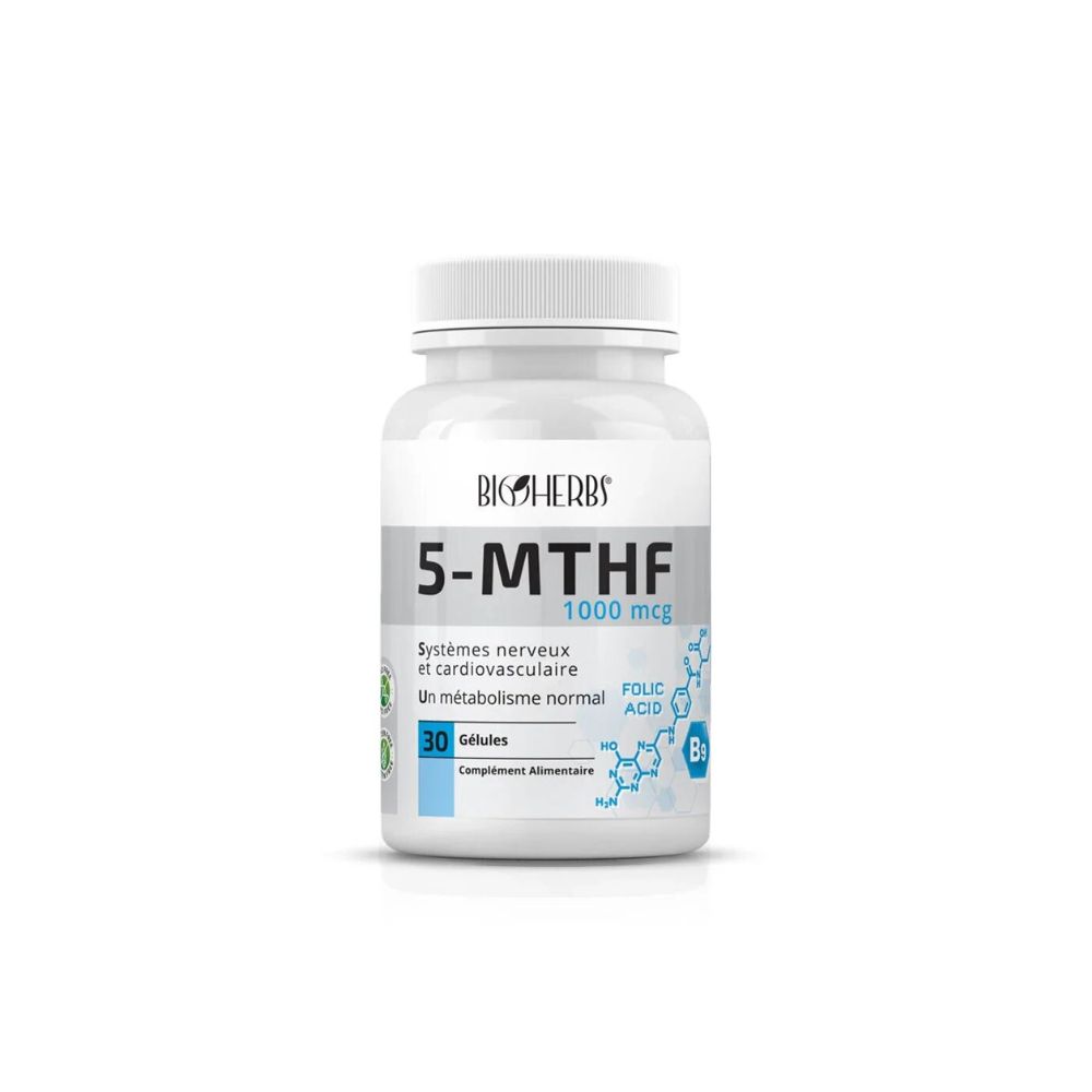 BIOHERBS 5-MTHF VITAMINE B9 30 GELULES