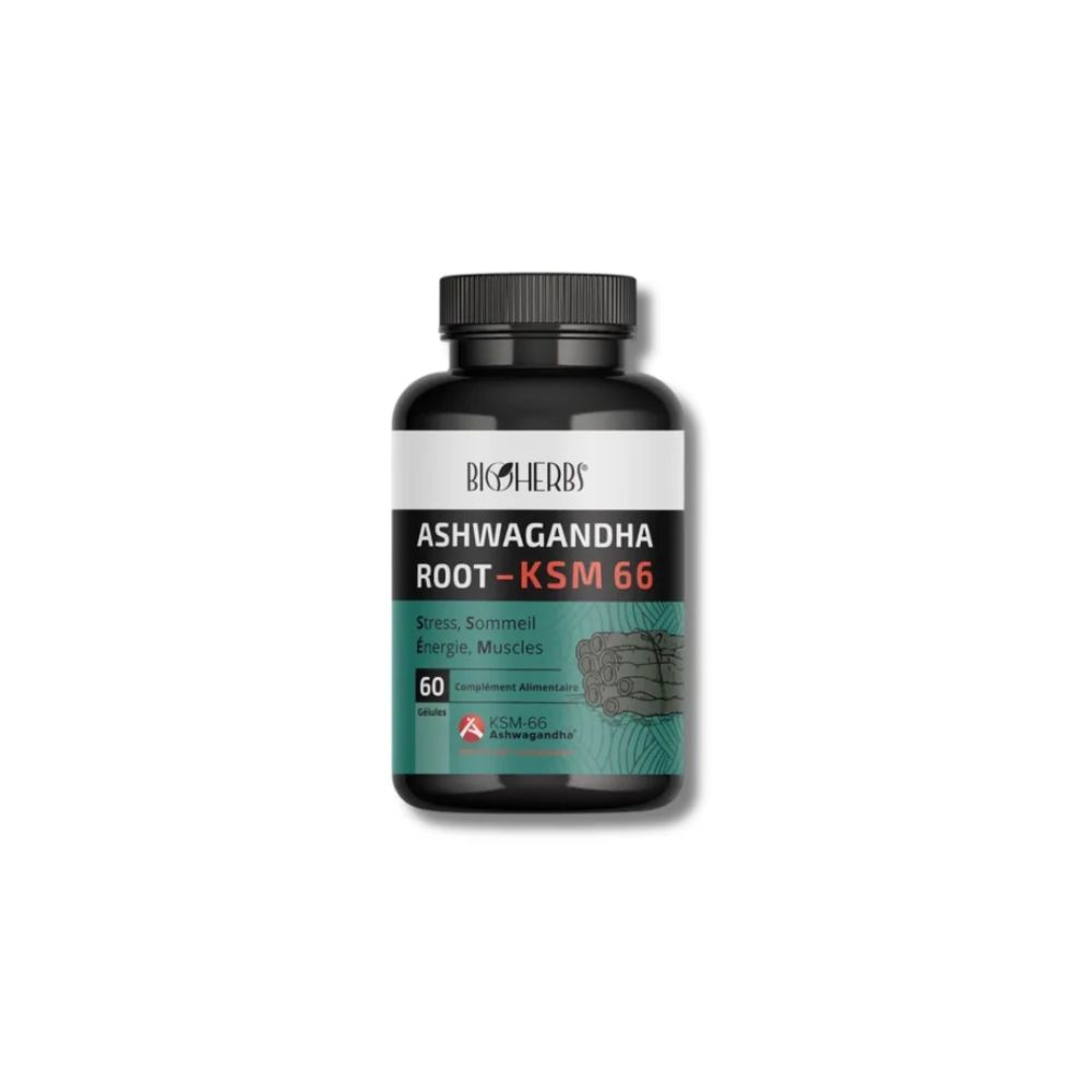 BIOHERBS – ASHWAGANDAH ROOT KSM-66 BOITE DE 60
