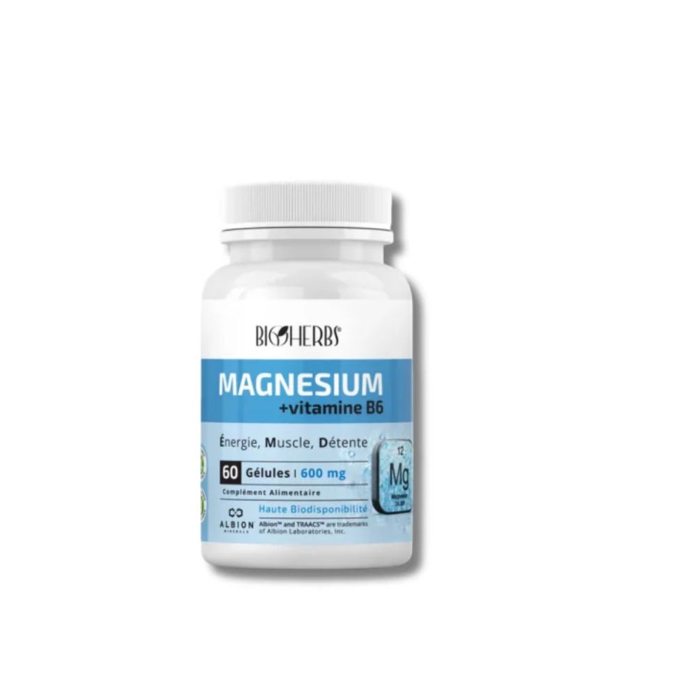BIOHERBS – MAGNESIUM + VITAMINE B6 60 GELLULES