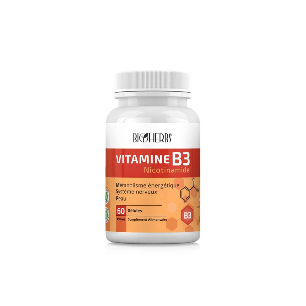 Bioherbs Vitamine B3 Nicotinamide Boite de 60 gélules