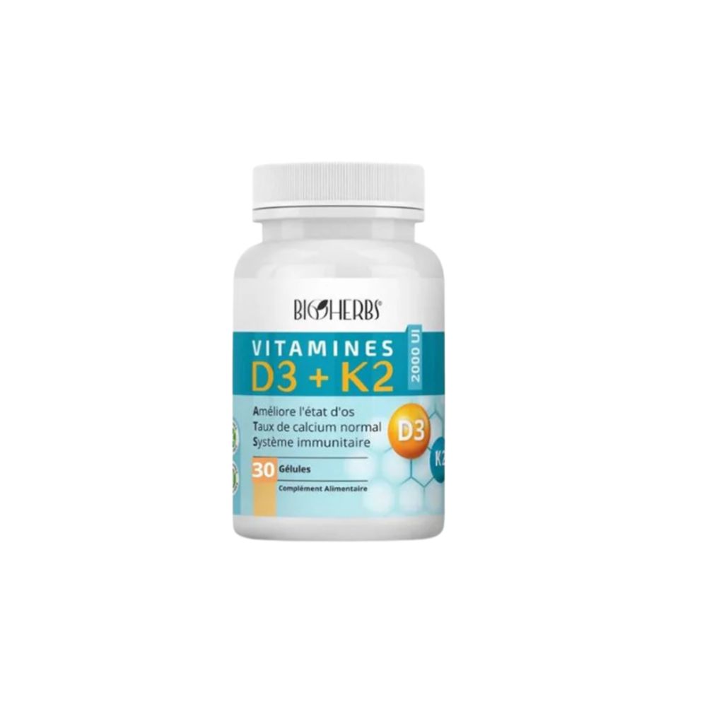 BIOHERBS VITAMINES D3+K2 30 GELULES