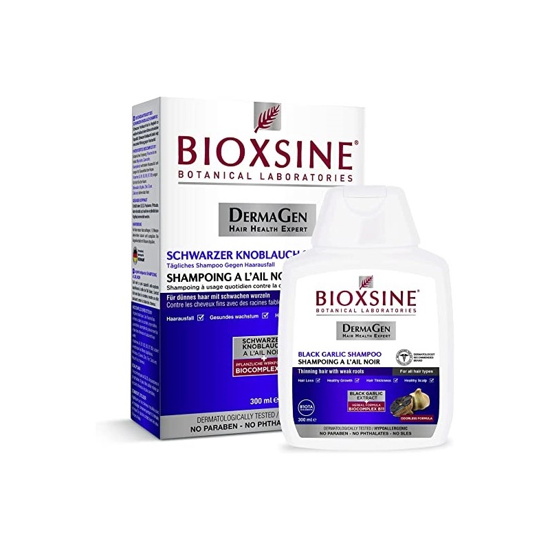 BIOXSINE SHAMPOOING VEGETAL A L’AIL NOIR 300ML