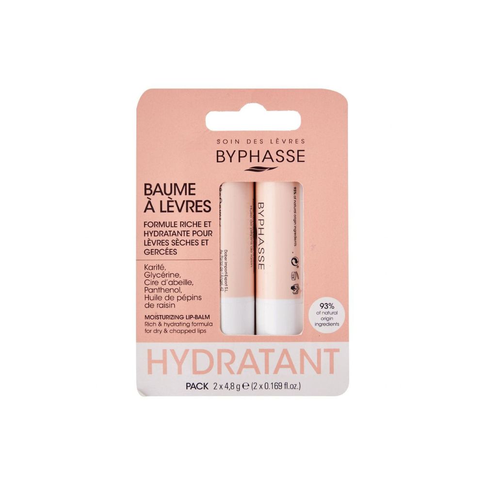 BYPHASSE BAUME LÈVRES HYDRATANT (2X4,8GR)