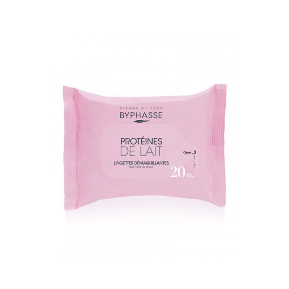BYPHASSE LINGETTES DEMQUILLANTES PROTEINES DE LAIT 20 UNITES