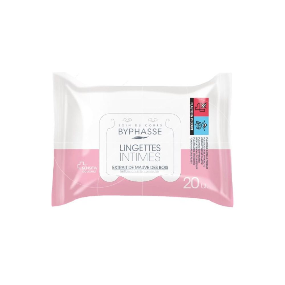 BYPHASSE LINGETTES INTIME PH NEUTRE 20 UNITES