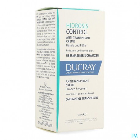 Ducray Hidrosis Control Crème Anti-Transpirante Mains et Pieds 50 ml
