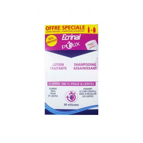 Ecrinal Pack anti-poux lotion+shampooing