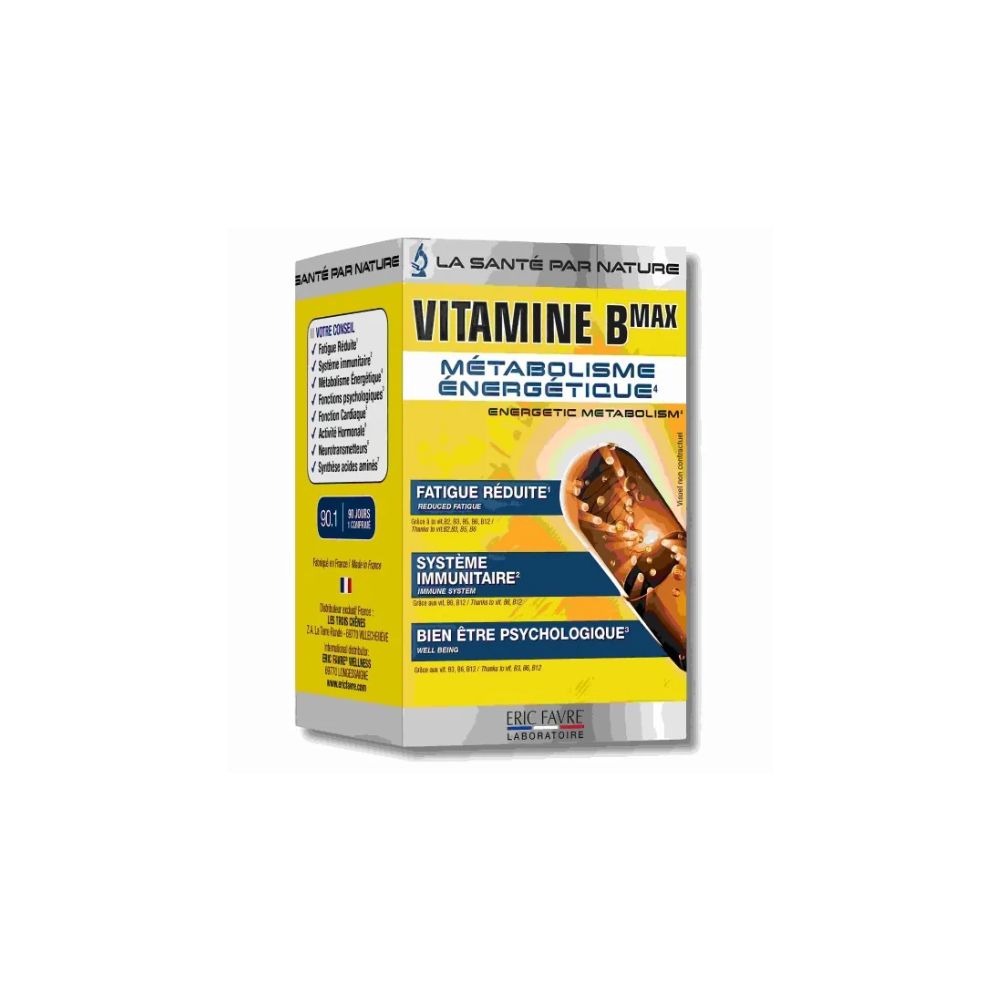 ERIC FAVRE – VITAMINES B MAX MÉTABOLISME ÉNERGÉTIQUE 30 CAPSULES