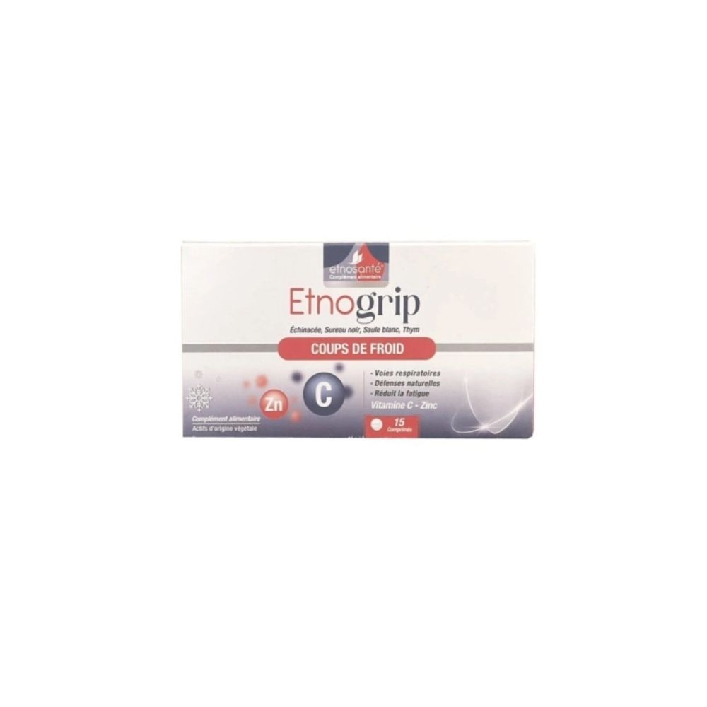 ETNOGRIP VITAMINE C-ZINC COUPS DE FROID 15 GELULES