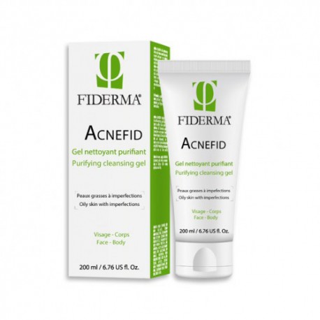 FIDERMA ACNEFID Gel nettoyant purifiant peaux grasses, 200ml