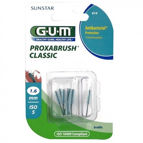 GUM brossettes fine conique boite de 8 (614)
