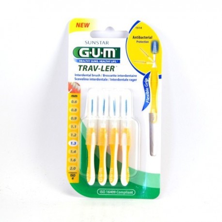GUM Brossettes Traveler Extrafine conique bte de 4 (1514)