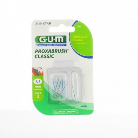 GUM brossettes ultra fine conique boite de 8 (414)