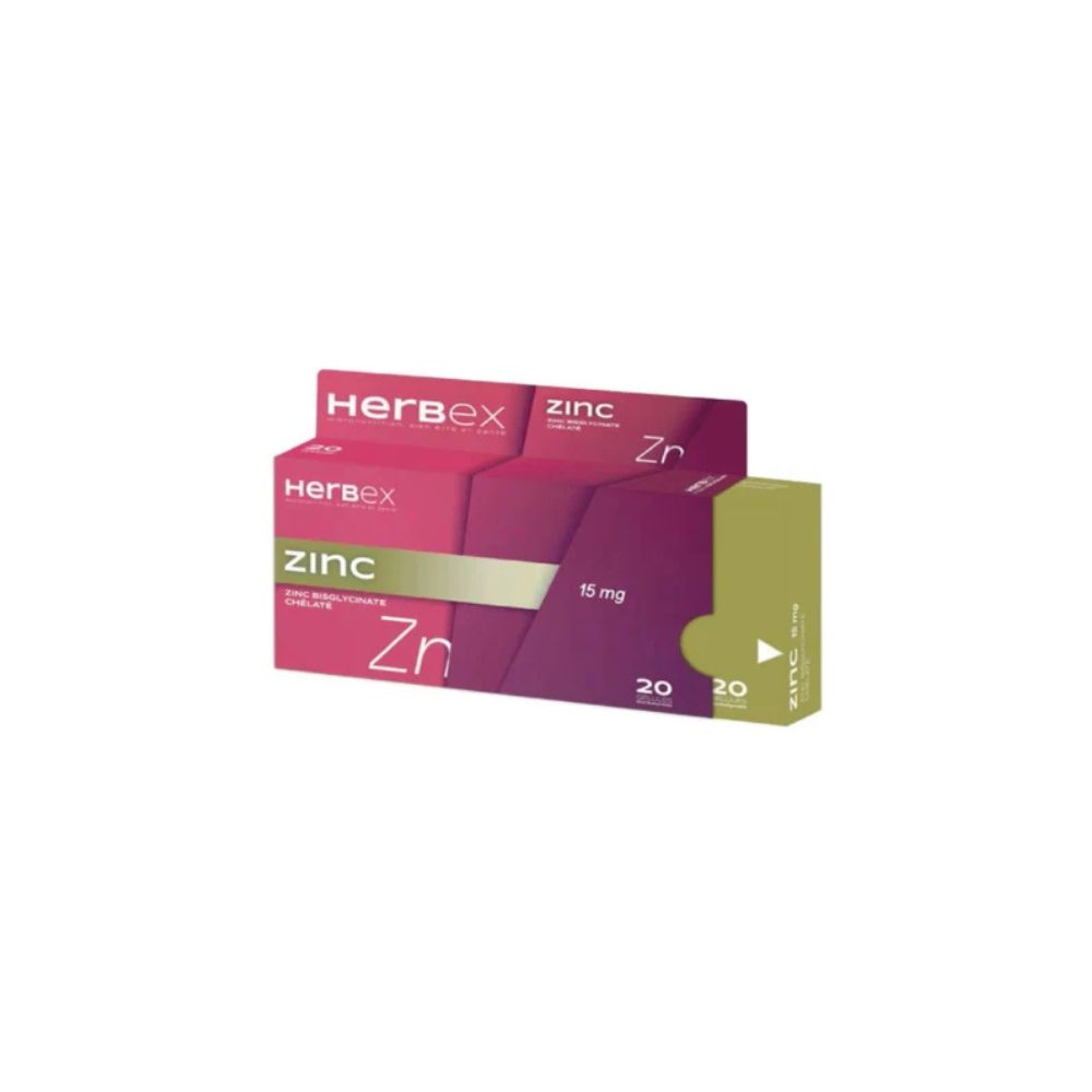 Herbex Zinc Bisglycinate 15 MG BT20