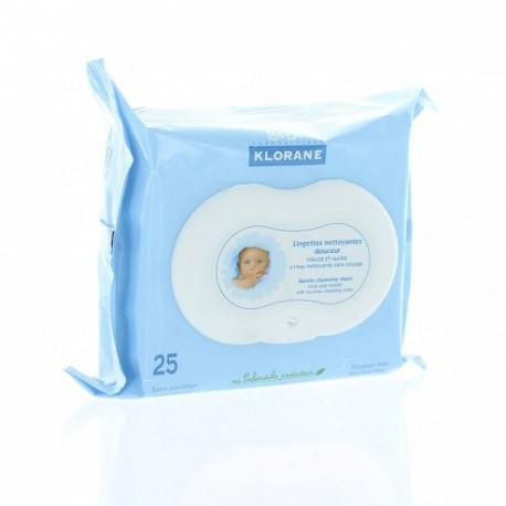 KLORANE BEBE LINGETTES NETTOYANTES DOUCEUR BOITE DE 25