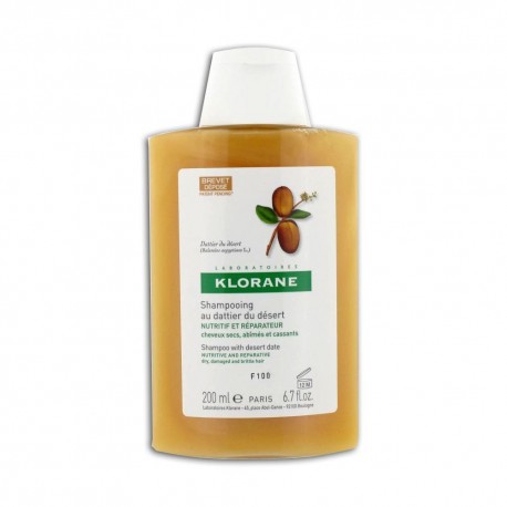 KLORANE Shampooing pour cheveux secs au dattier du désert 200 ml3282779384117