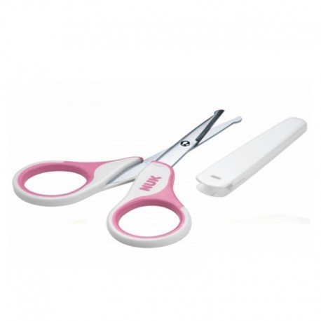 NUK CISEAUX AVEC ÉTUI PROTECTEUR ROSE