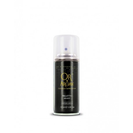 Or & Argan Bombes paillettes Argent 100ml