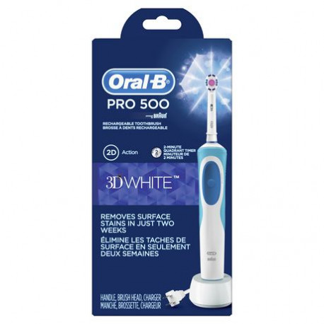 Oral-B Brosse à dent électrique Pro 500 3D white D16.513.U