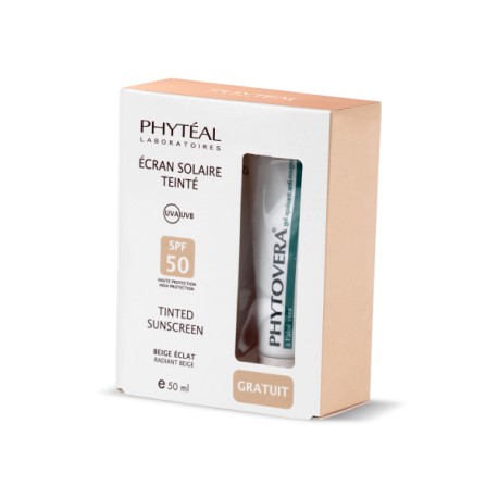 PHYTEAL ECRAN TEINTE BEIGE ECLAT SPF 50 50 ml + PHYTOVERA GRATUITE