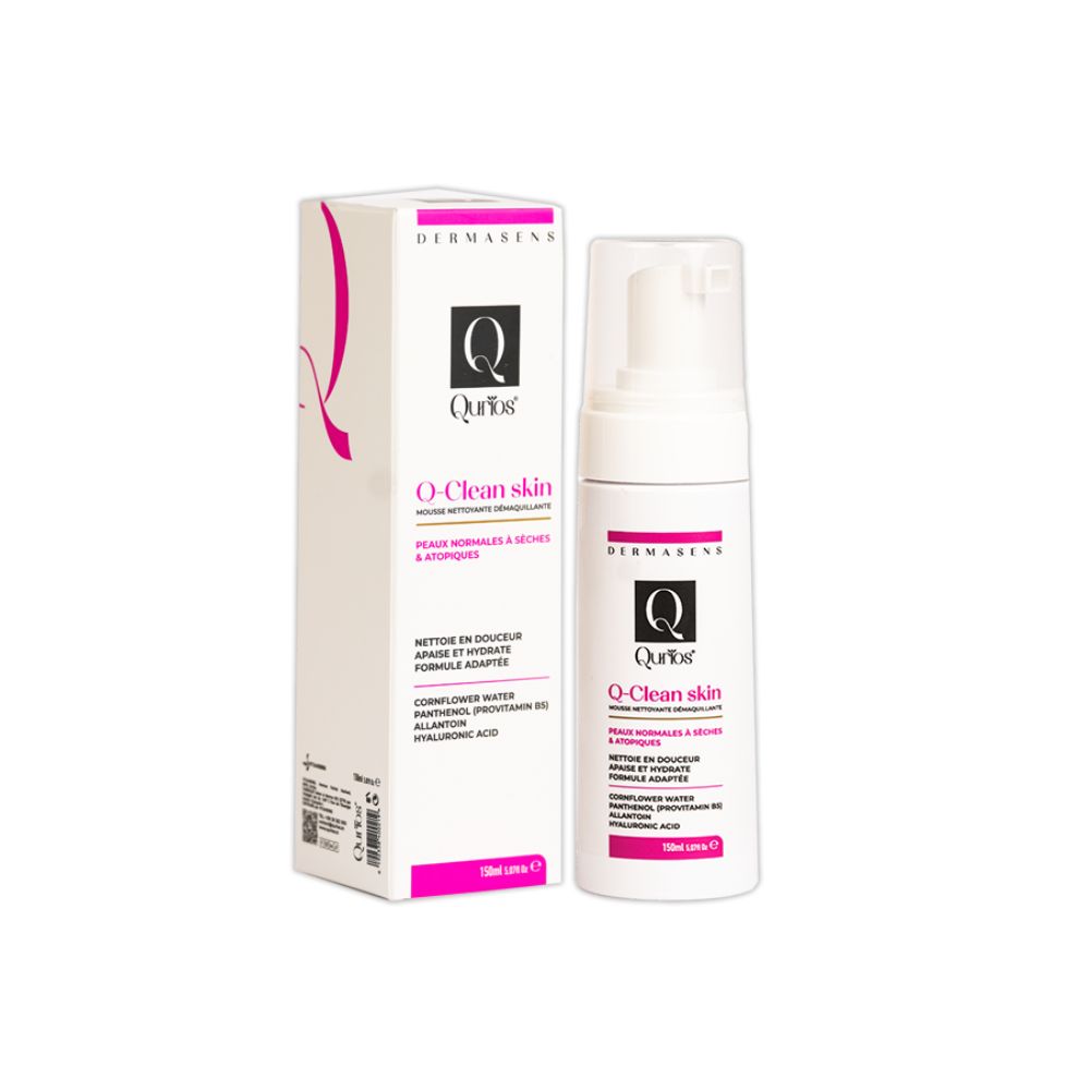 Q-clean skin : Mousse Nettoyante – Peau normale à sèche et atopique