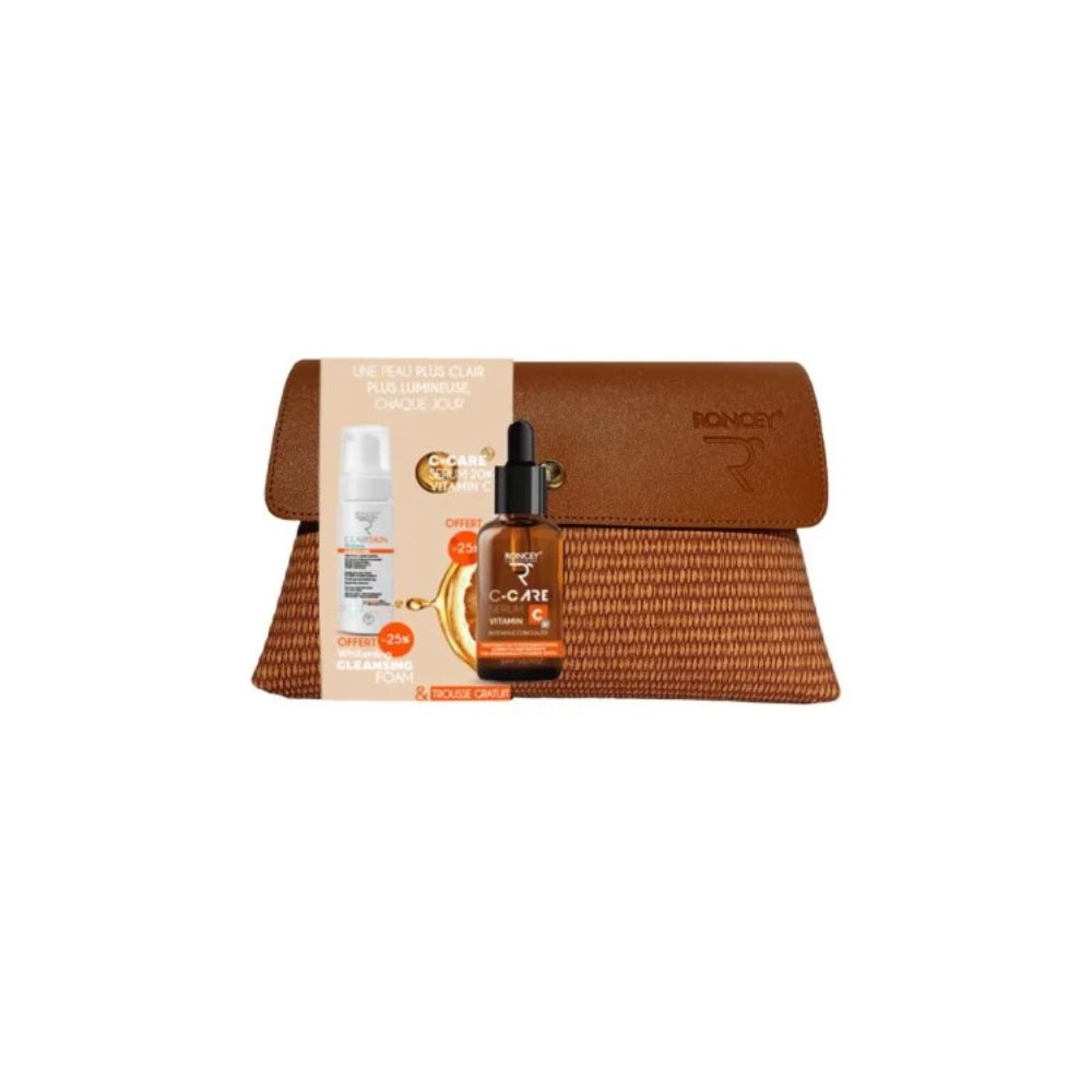 RONCEY TROUSSE CLAIRSKIN SERUM VITAMINE C 20% 30ML(-25%)+MOUSSE NETTOYANT ANTI TACHES 150ML(-25%)