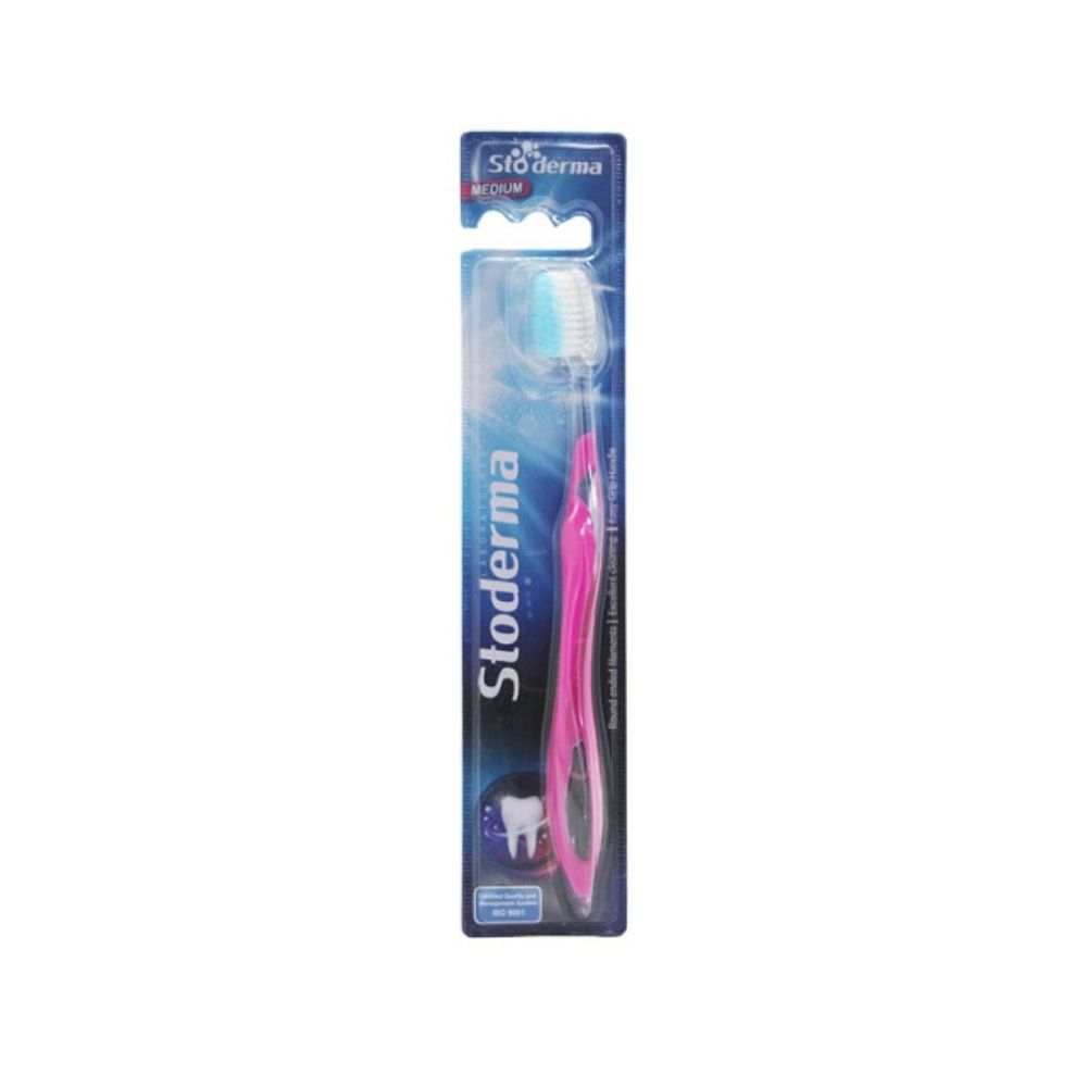 Stoderma Brosse à Dents Medium Rose